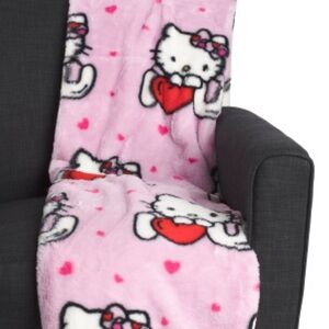 Hello kitty ILU faux fur blanket